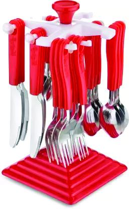 24-Piece Stainless Steel Premium Cutlery Set with Stand
