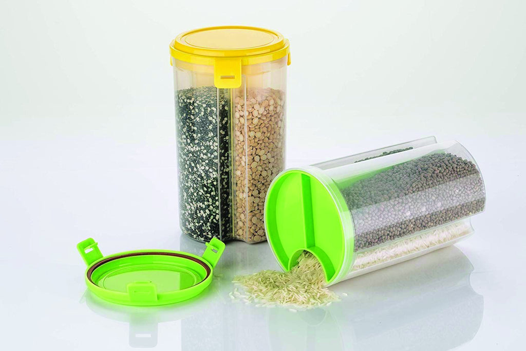 3-in-1 Transparent Airtight Storage Dispenser Container