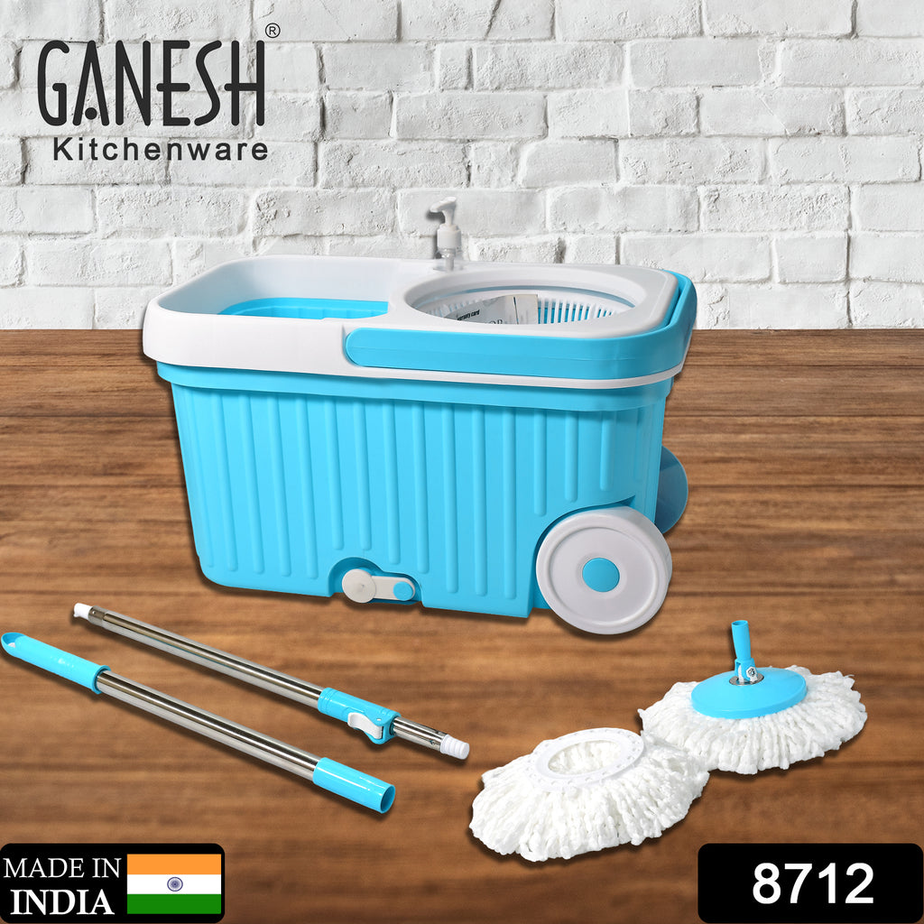 Plastic Spin Mop, Big Wheels for Easy Floor Cleaning