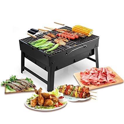 Folding Barbecue Charcoal Grill Oven (Black)