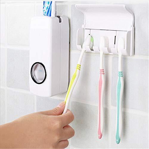 Toothpaste Dispenser & Toothbrush Holder Combo