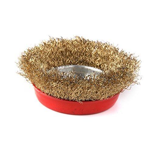 Wire Wheel Cup Brush (Gold) for Metal Cleaning