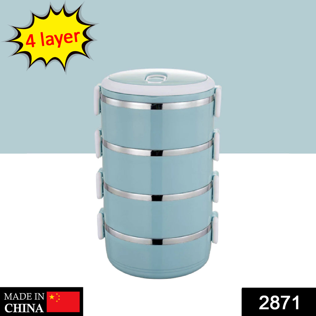 Multi-Layer Stainless Steel Hot Lunch Box (4 Layers)