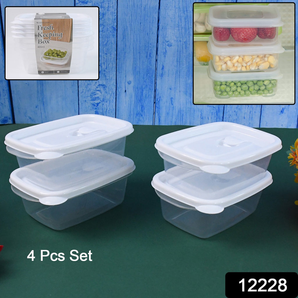 Microwave Food Storage Containers (4 Pcs 400ml)