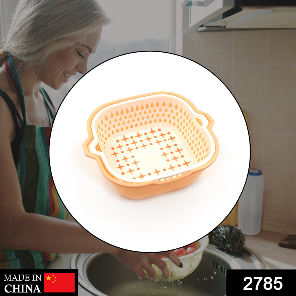 2 In 1 Basket Strainer Rinse Fruits Vegetables Easy