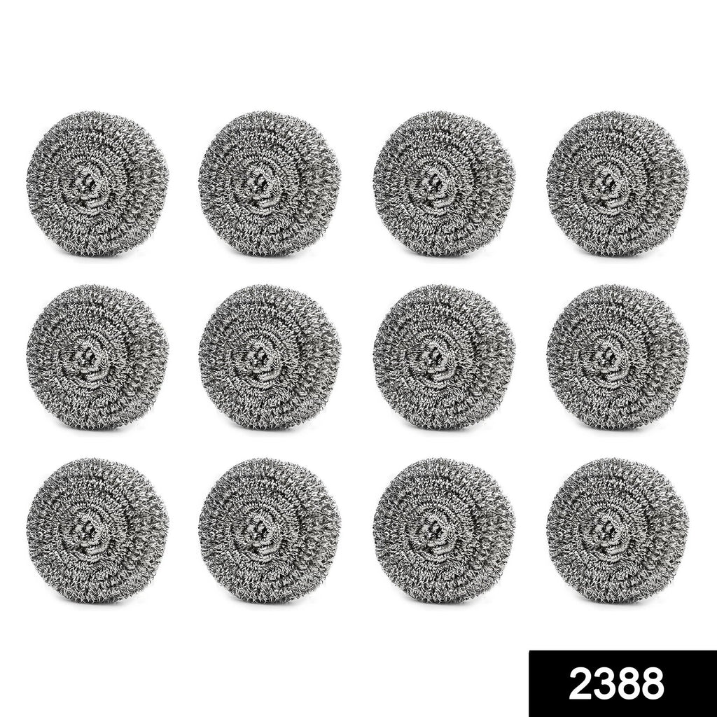 Round Stainless Steel Ball Scrubber Pack Of 12