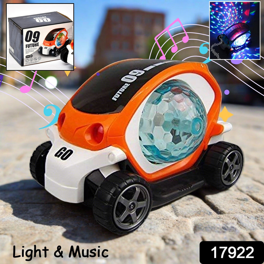 Rotating Stunt Car Toy with Lights & Music