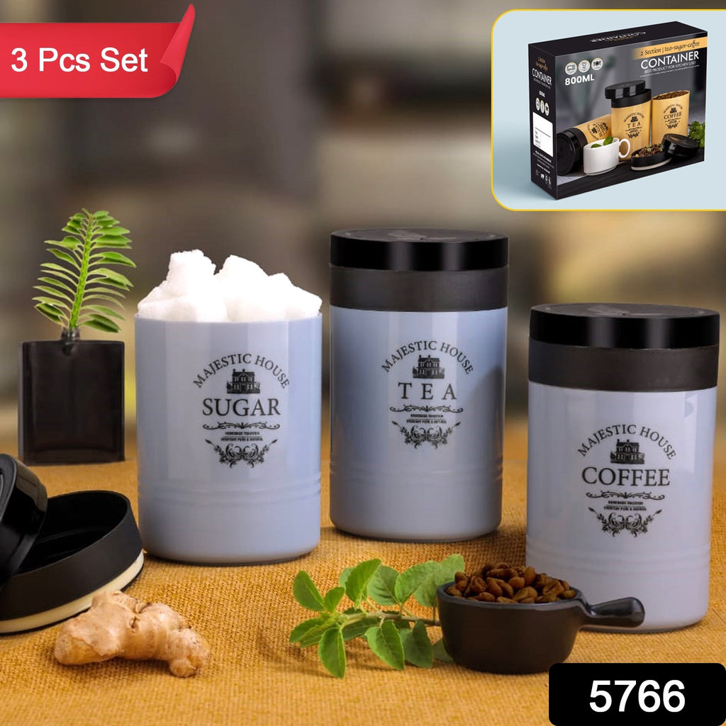 Tea, Coffee & Sugar Storage Canisters, 3 Pcs Set