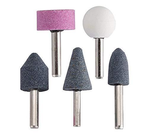 5 Pcs Shank Abrasive Mounted Stones (Multicolour)