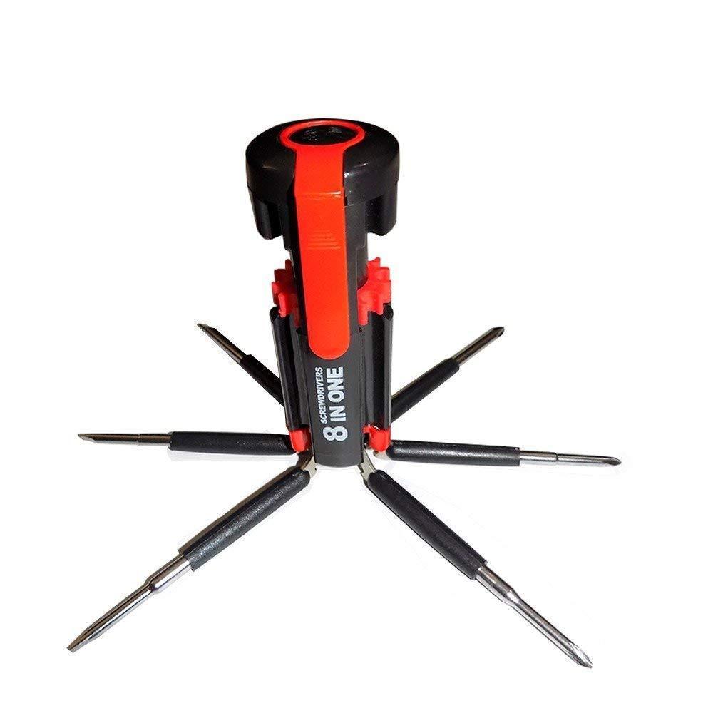 8-in-1 Multi-Function Screwdriver Kit with LED Torch