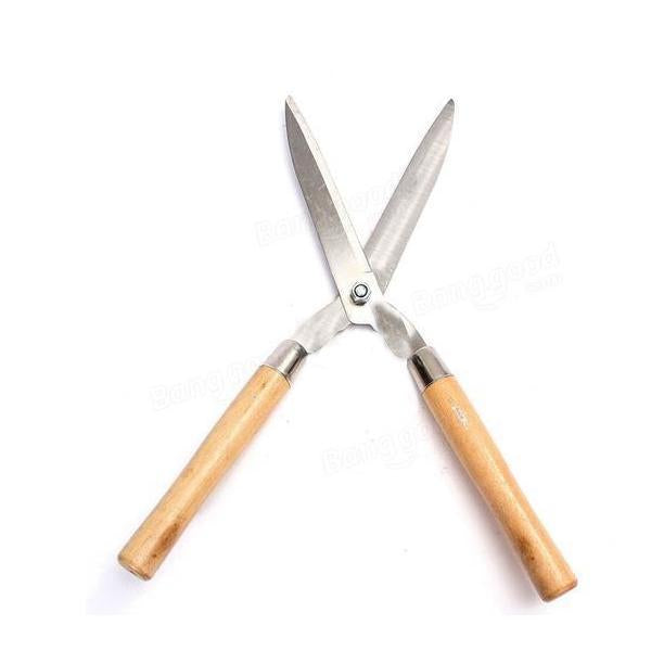 Wooden Handle Hedge Shears for Bush Trimming