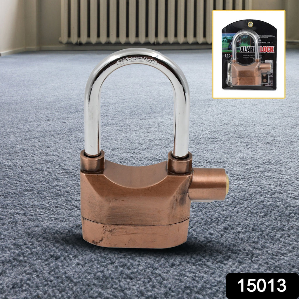 Brown Metallic Security Alarm Lock System with 3 Keys