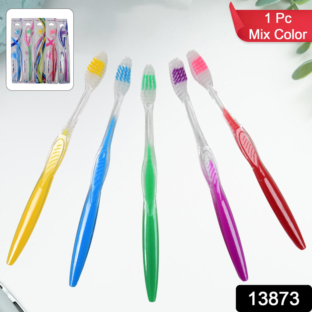 Premium Plastic Toothbrush (1 Pc, Mix Color)