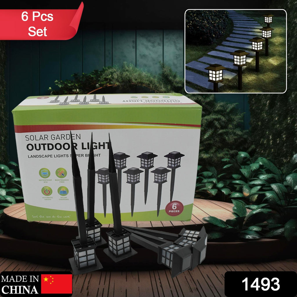 6-Pack Waterproof Solar Pathway Lights for Outdoor Use