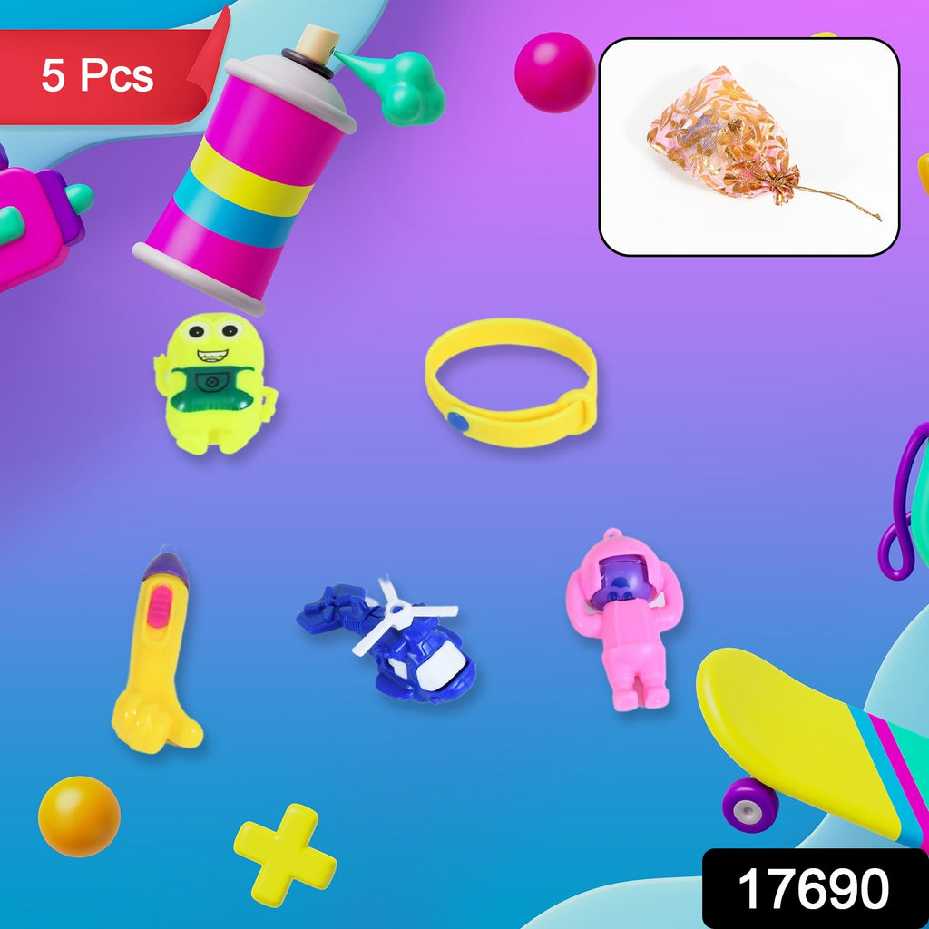 5pc Toy Combo Set for Kids with Potli Bag