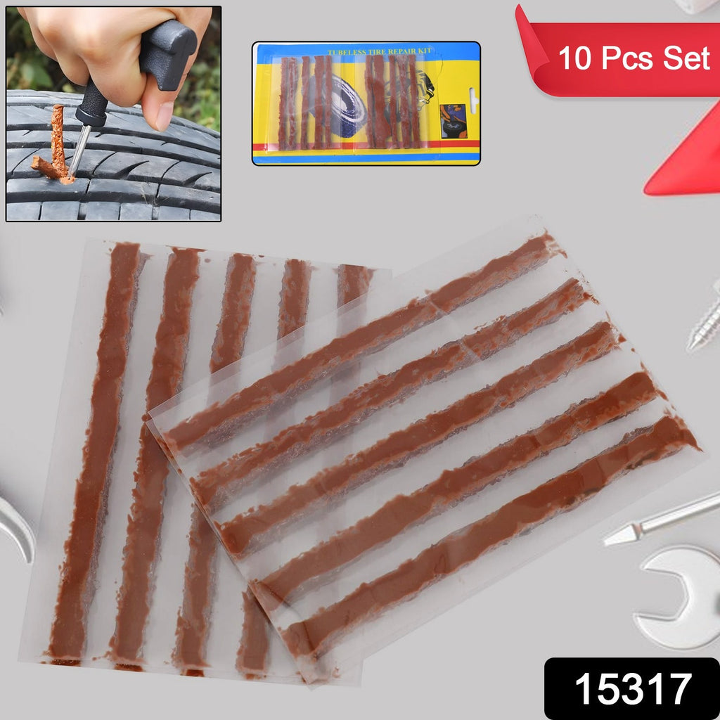 Tire Repair Strings Rubber Strips (10 Pcs Set)