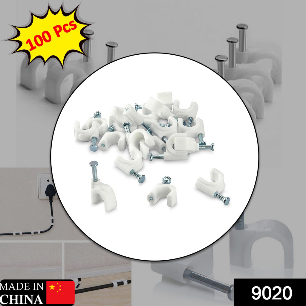 100 Pc 6mm Cable Clip for Wiring and Wall Mounting