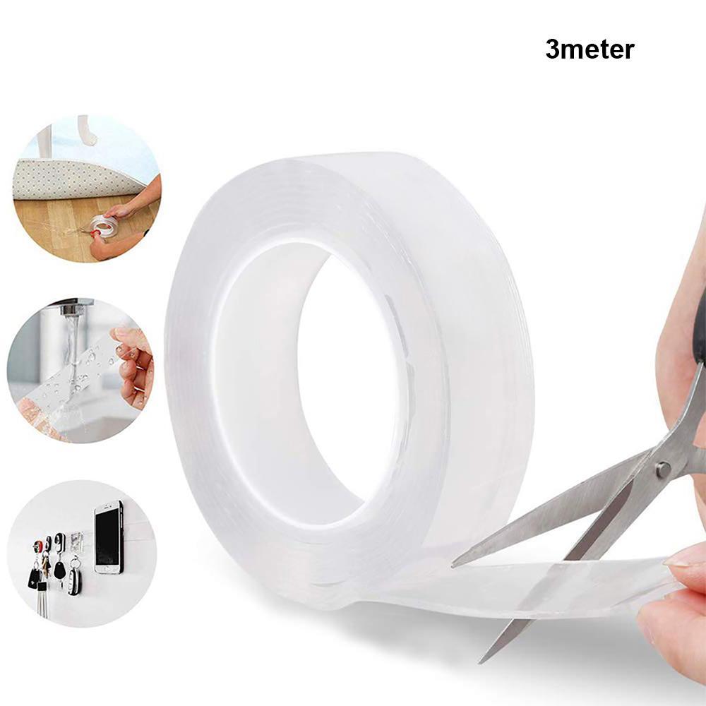 Double Sided Nano Adhesive Tape, 3 Meter, Washable