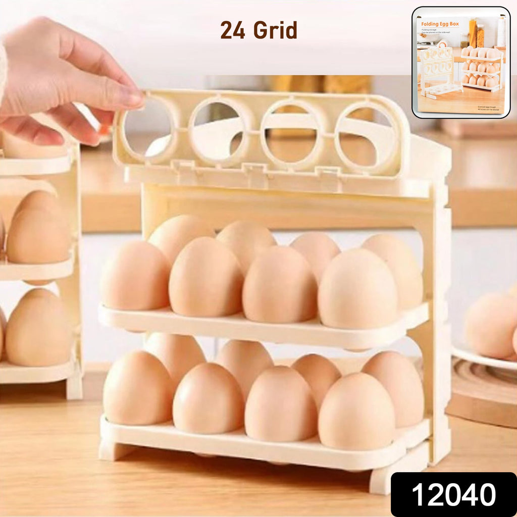 Foldable Egg Tray 24 Grid Egg Storage Box