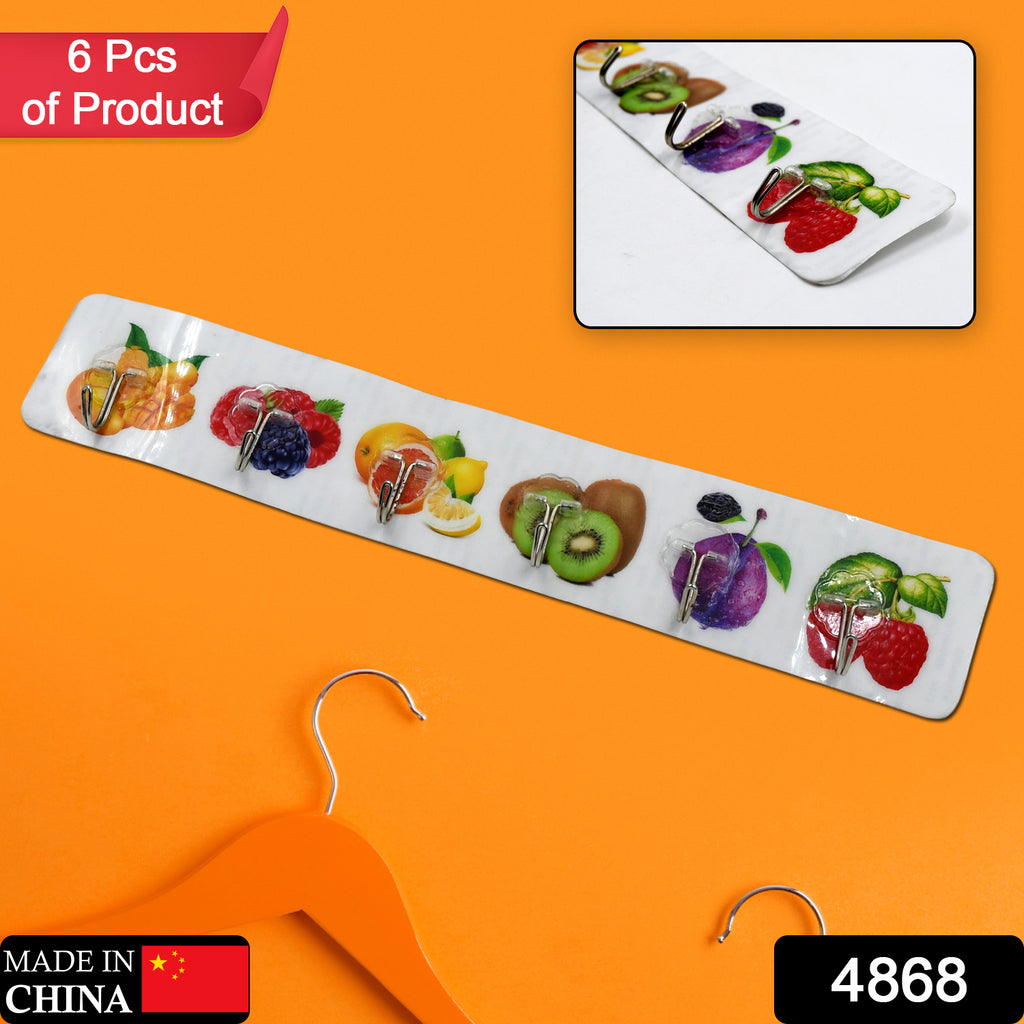 Strong Adhesive Wall Hooks for Home & Office (6 Pc)