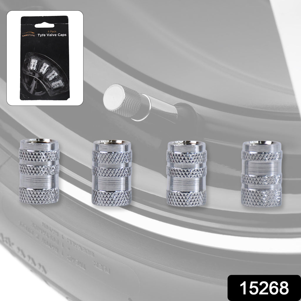 Tire Valve Stem Caps for Cars & Trucks, 4-Piece Set