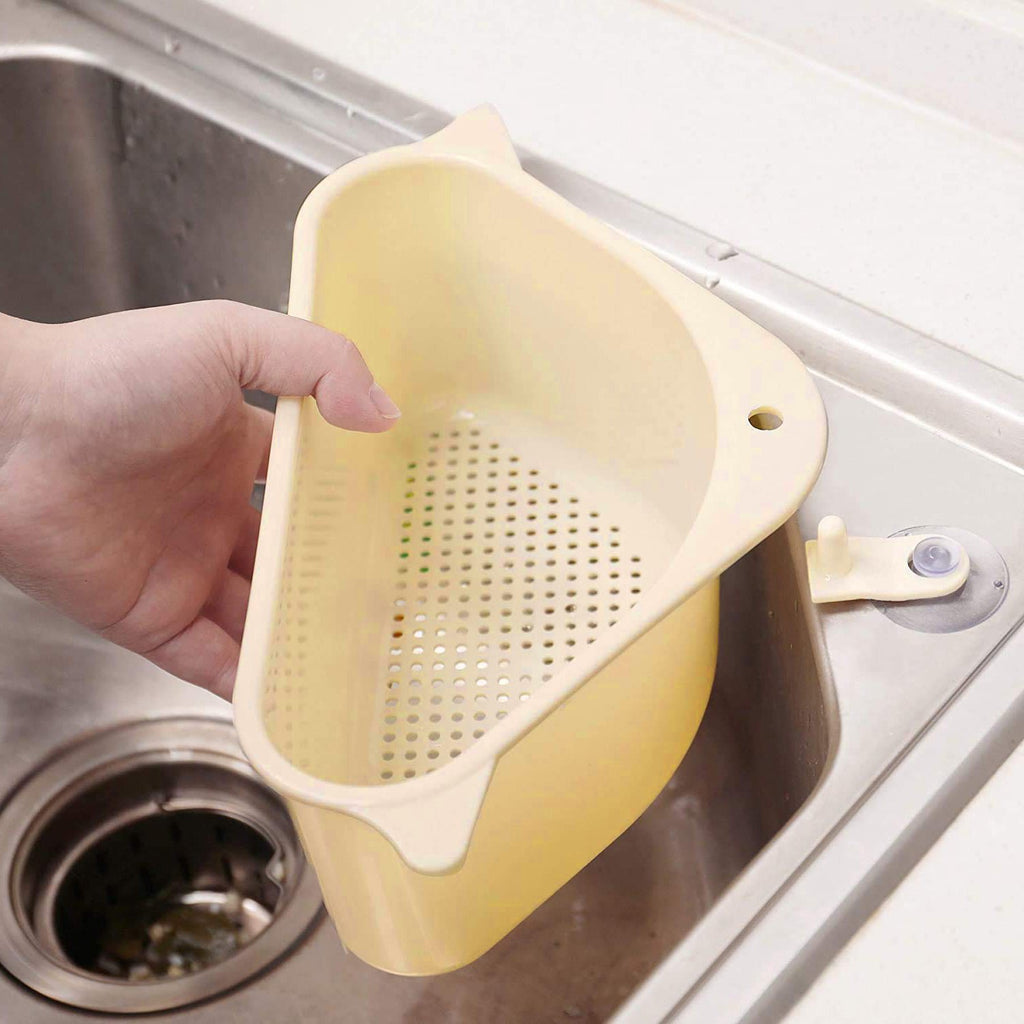 Triangular Multi-Functional Sink Drainer Shelf