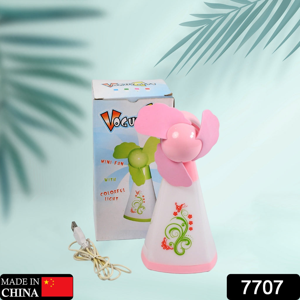 Cute Bright Color Desktop USB Mini Fan, Battery Not Included