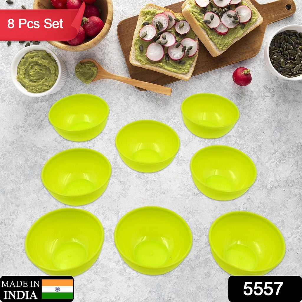 Small Round Plastic Bowl Set, Microwave Safe (8 Pcs)