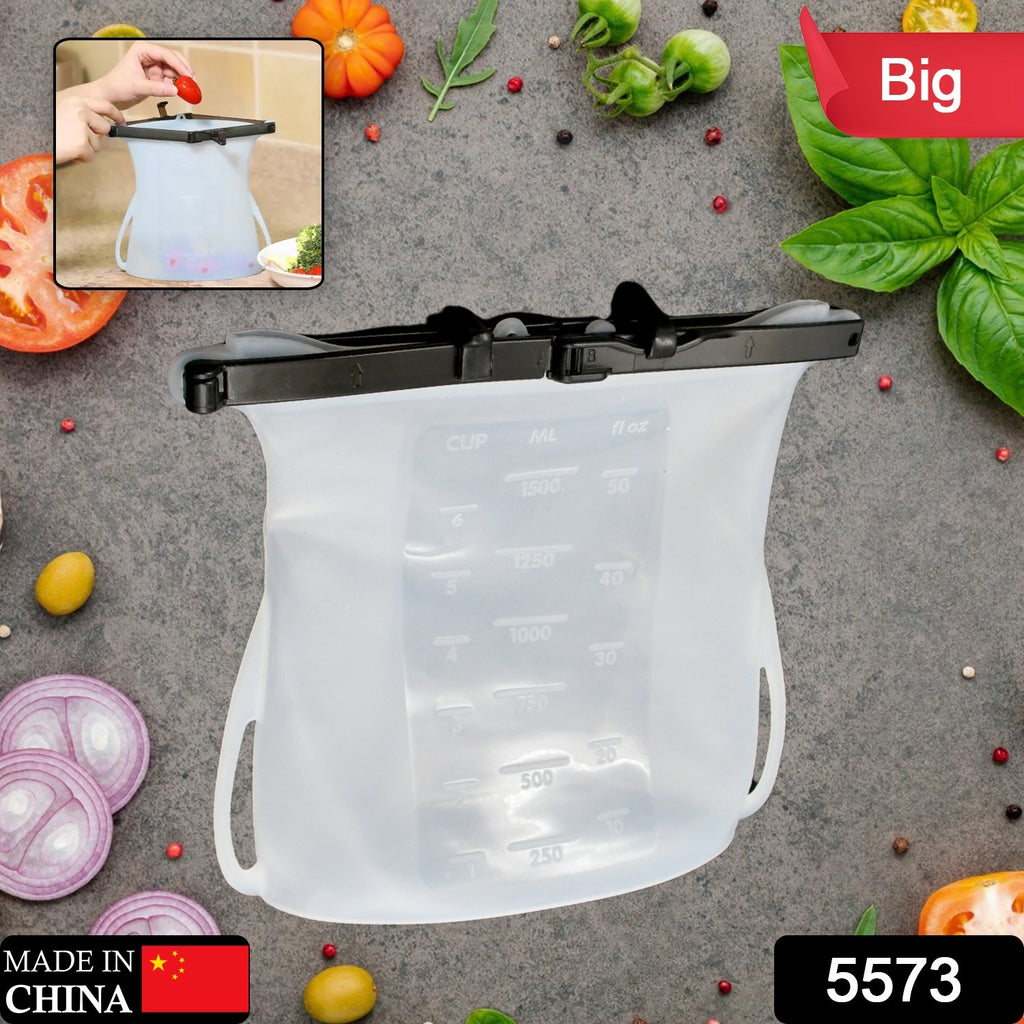 Reusable Silicone Food Storage Bag Set, Leakproof (1 Pc)