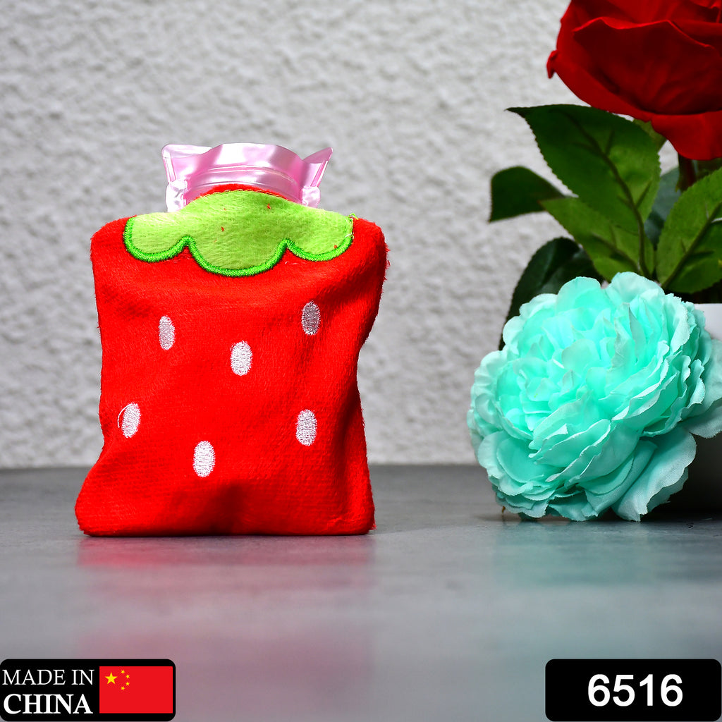 Strawberry Hot Water Bag with Cover - Pain Relief