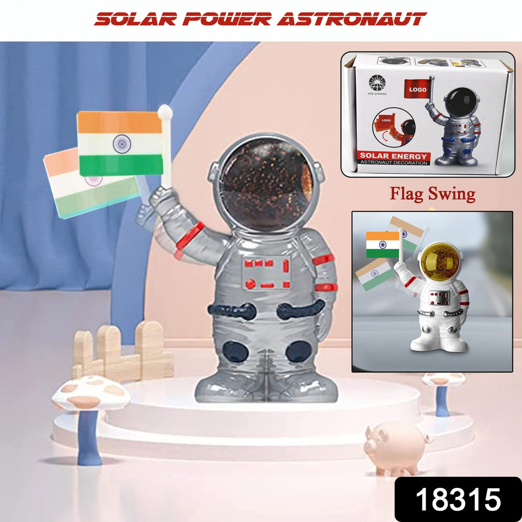 Solar Astronaut Ornament with Indian Flag (1 Pc)