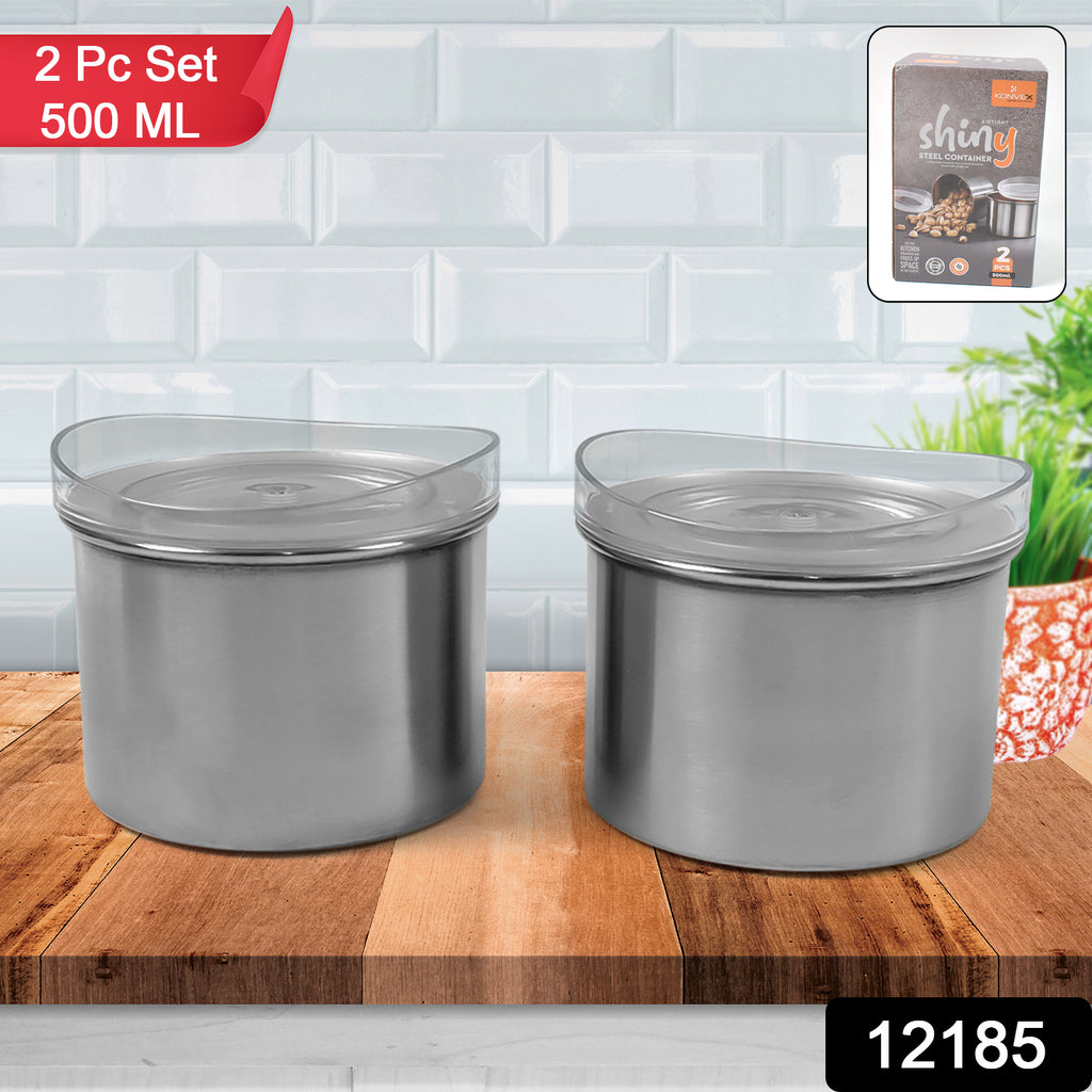 Stainless Steel Airtight Containers With Lid (500 Ml)