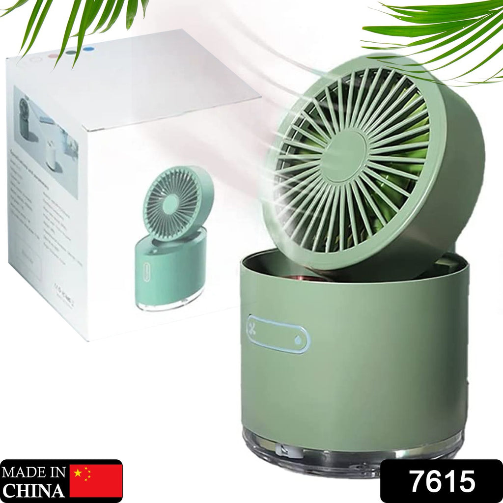 Mini Desktop Cooling Fan with Humidifier for Small Spaces
