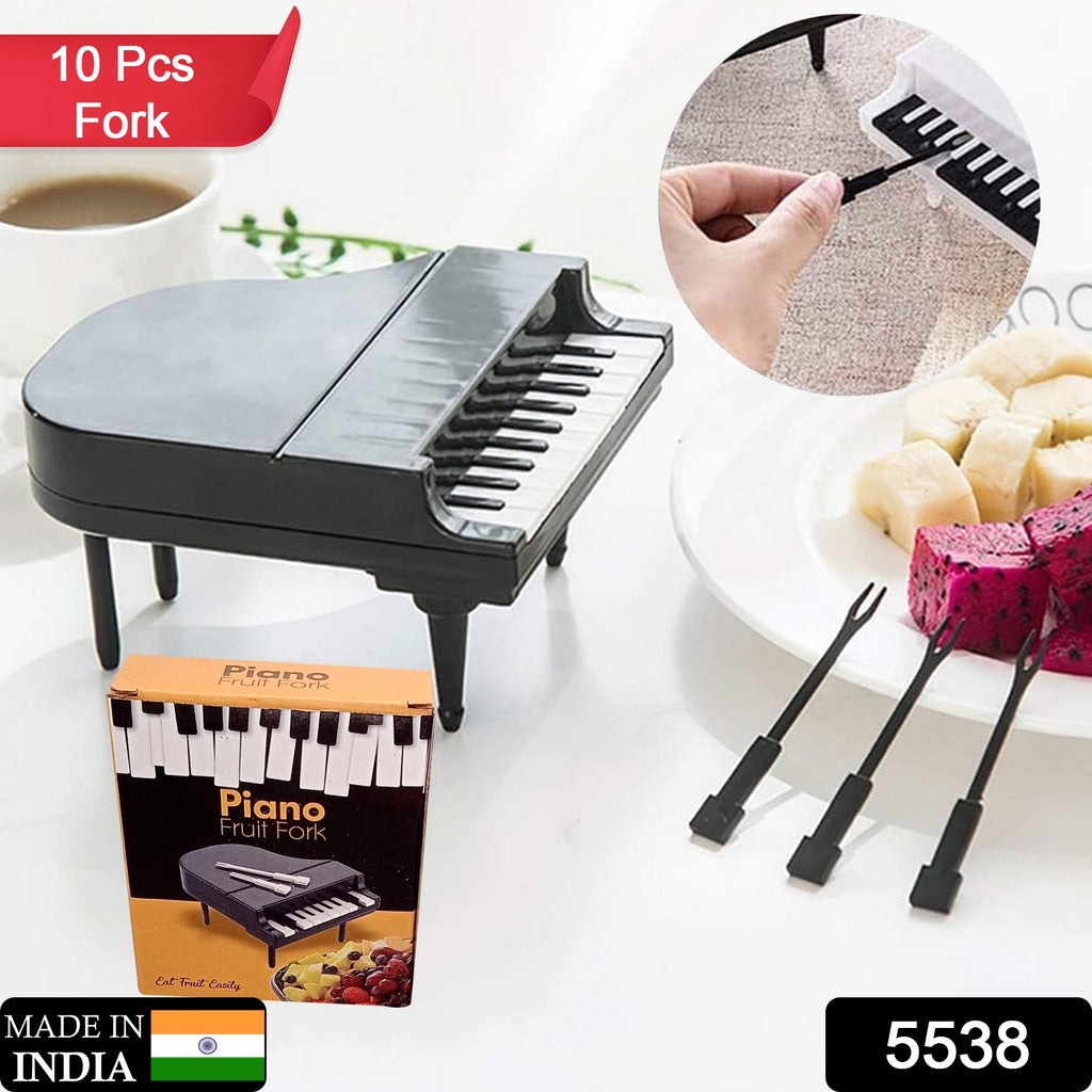 10-Piece Creative Piano Fruit Fork Set for Desserts
