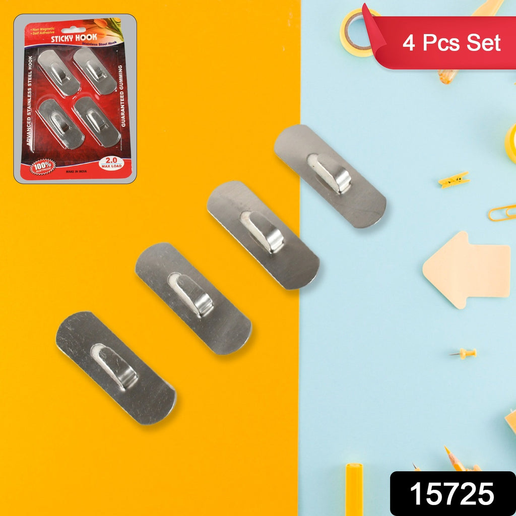 Heavy-Duty Waterproof Self-Adhesive Stainless Steel Hooks