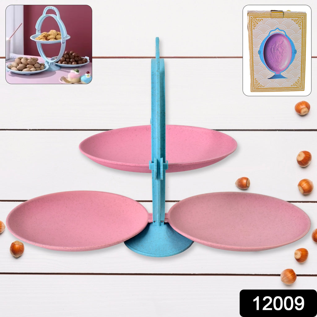 Foldable Fruit Candy Dish Mirror Shape Tray