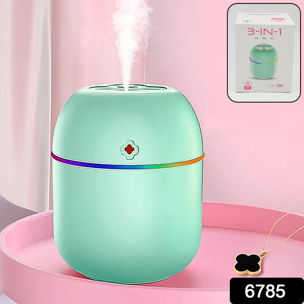 Mini USB Air Humidifier with Light - 250ml Capacity
