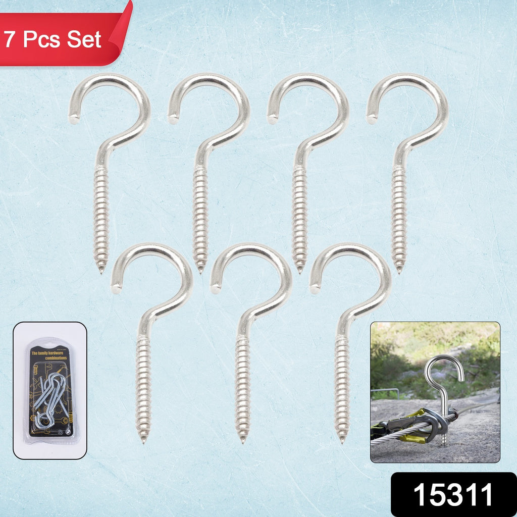 Eye Hooks Heavy Duty Stainless Steel Bolts (7 Pc Set)