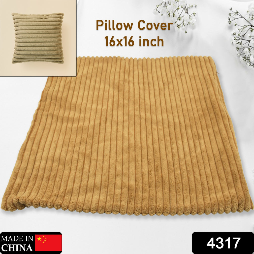 16x16 Inch Throw Pillow Covers, Soft Corduroy (1 Pc)