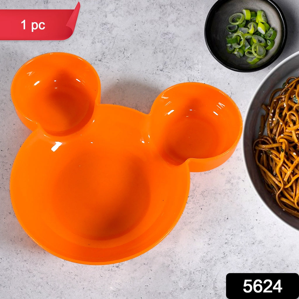 Mickey Mouse Shaped Kids Plates, BPA-Free, 1 Pc