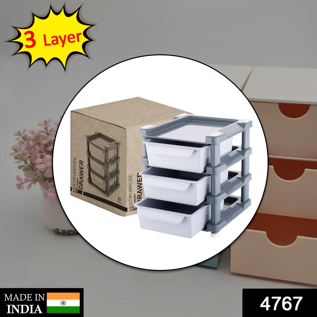 Mini 3-Layer Makeup Drawer Organizer for Women