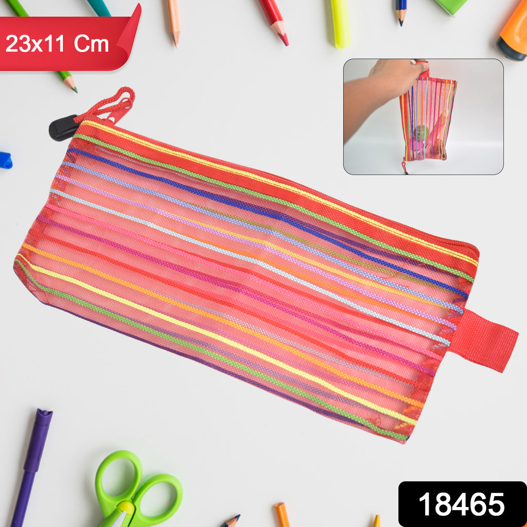 Zippered Nylon Mesh Pouch for Multipurpose Use (1 Pc)