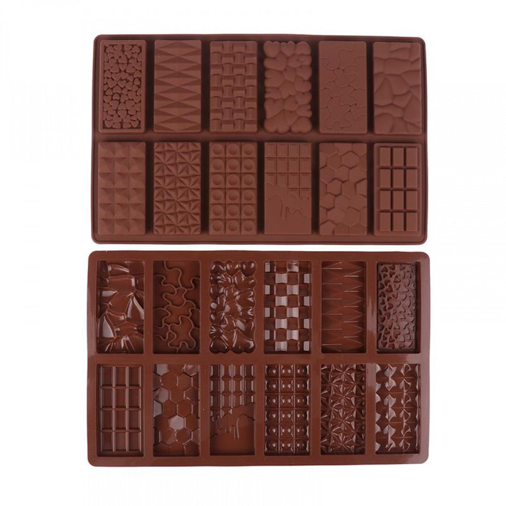12 Cavity Chocolate Bar Silicone Mould - H03136