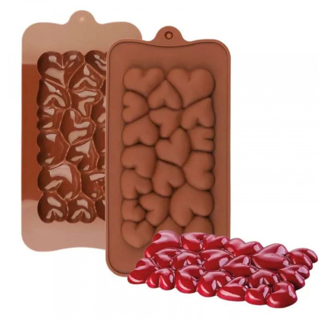 3D Bubble Heart Bar Shape Silicone Chocolate Mould - H03143