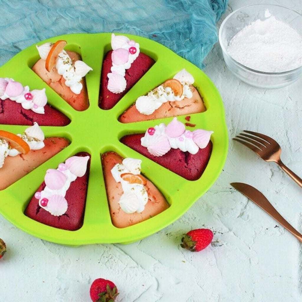 8 Triangle Cavity Silicone Round Baking Mould - H03149