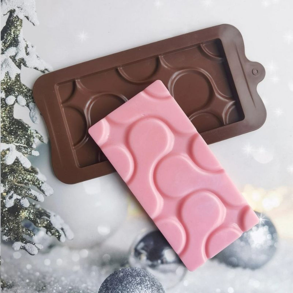 Chocolate Bar Silicone Mould - Circular Round Puzzles (Style 4) - H03174