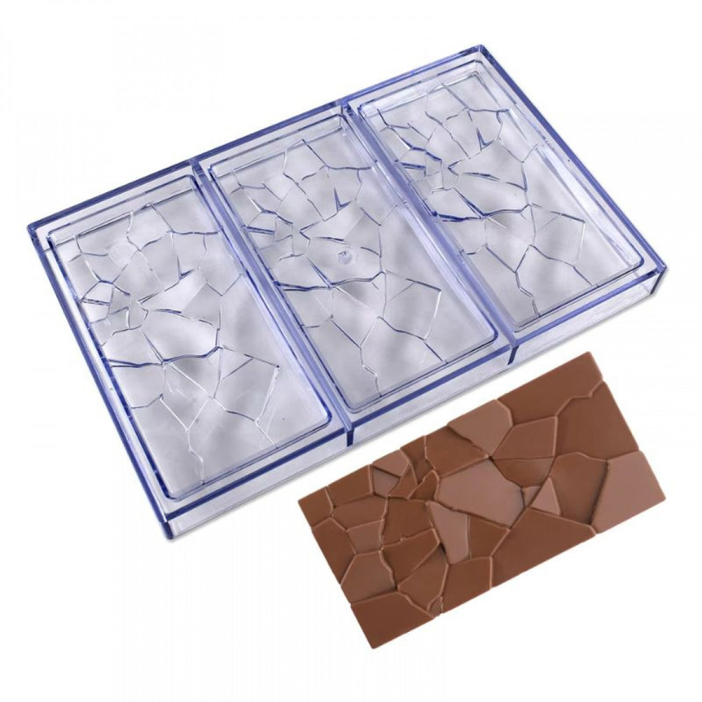 Crack Shape Chocolate Bar Polycarbonate Chocolate Mould - H03189