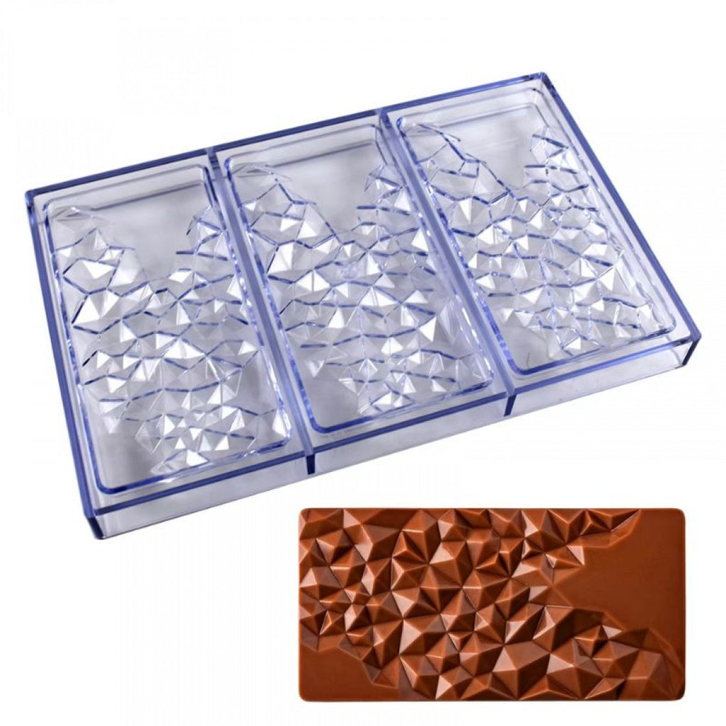 Diamond Cut Chocolate Bar Polycarbonate Chocolate Mould - H03191