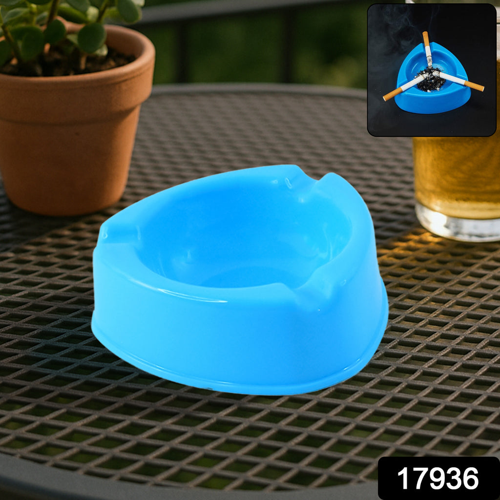 Heavy Duty Plastic Ashtray (Mix Color  1 Pc)
