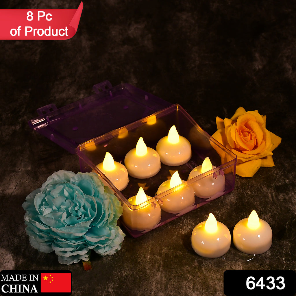 8pcs Flameless Floating Tea Lights Battery Operated Wedding